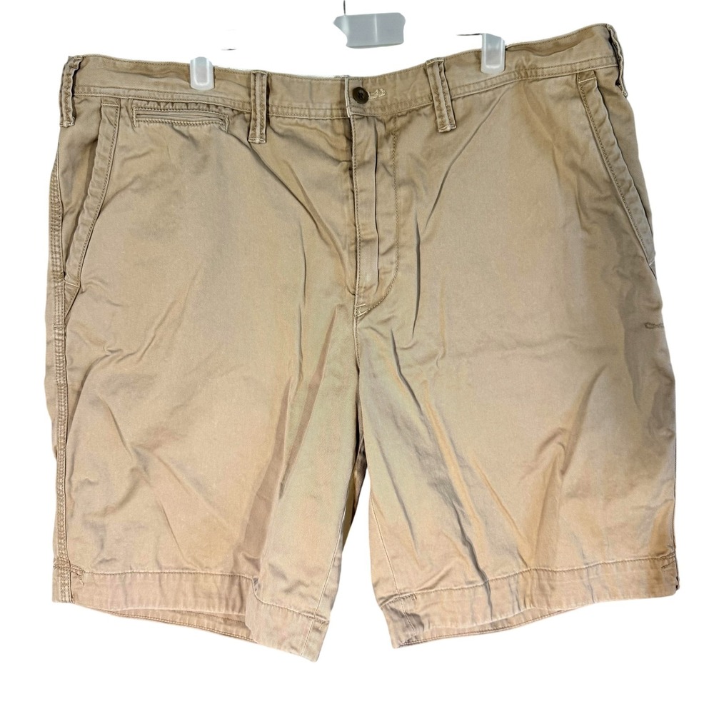 Polo Ralph Lauren Shorts Mens 40 Tan Relaxed Fit Chino Classic Polo Embroidered